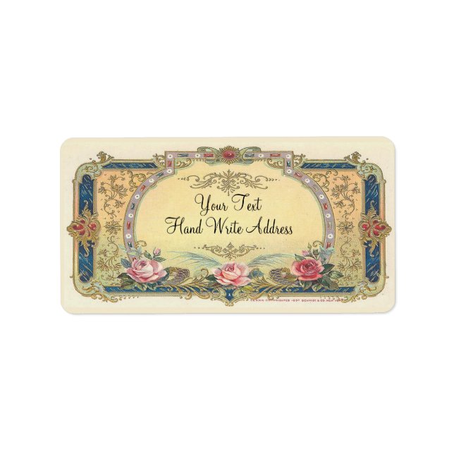 Vintage Elegant Fransk Land Adressetiketter (Framsidan)