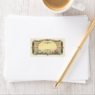 Vintage Elegant Fransk Land Adressetiketter