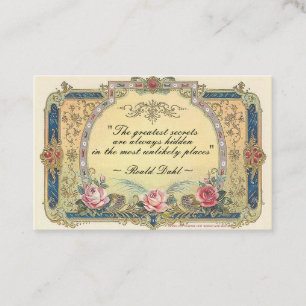 Vintage Elegant Fransk Land Visitkort