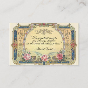 Vintage Elegant Fransk Land Visitkort