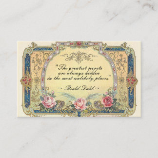 Vintage Elegant Fransk Land Visitkort