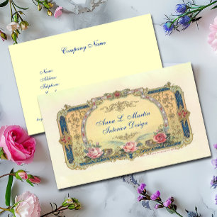 Vintage, Elegant Fransk Land Visitkort