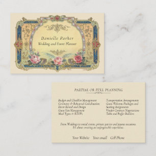 Vintage, Elegant Fransk Land Visitkort
