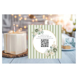 Vintage & Elegant Grön & Guld Micro bröllop Tilläggskort