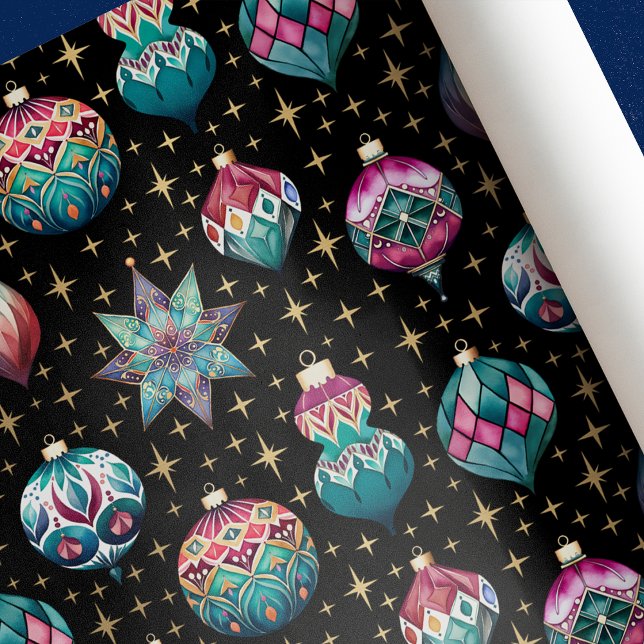 Vintage Elegant Judejulprydnader Presentpapper (Skapare uppladdad)