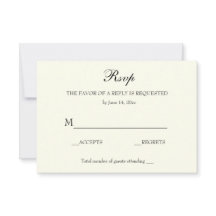 Vintage Elegant Klassisk Bröllops-RSVP