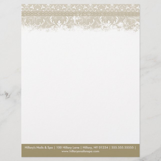 Vintage Elegant Letterhead Brevhuvud (Framsida)