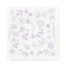 Vintage Elegant Lilac Lavender Blommigt Garden