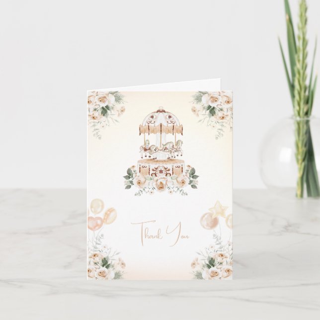 Vintage Elegant | Liten Prinsessa Tack Kort (Framsida)