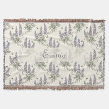 Vintage Elegant Lupin & Bin Botaniskt Mönster –