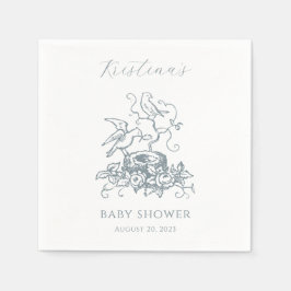 Vintage Elegant Nest Baby Shower Pappersservett