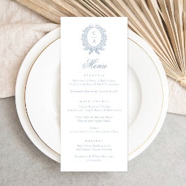 Vintage Elegant Olive Löv Botanical WAN Menu Meny