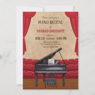 Vintage elegant piano consert, skäl inbjudningar