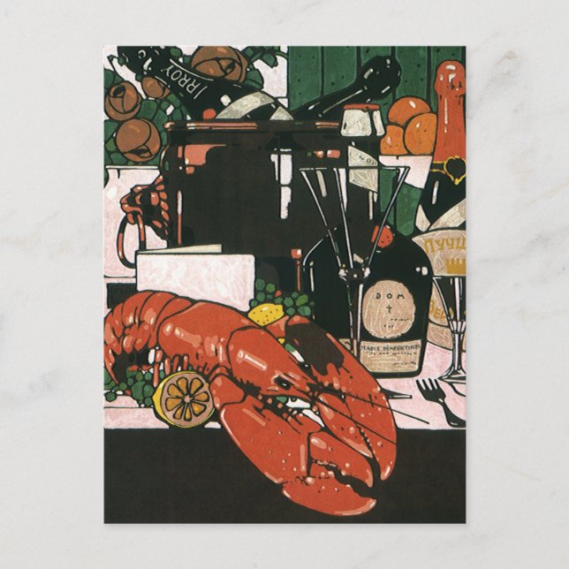 Vintage Elegant Restaurant Soft Open Call Vykort (Framsida)