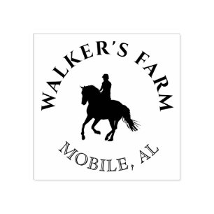 Vintage elegant ridhäst monogram Frimärke Stämpel