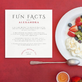 Vintage Elegant Roligt Facts Möhippa Tea Party Pappersservett