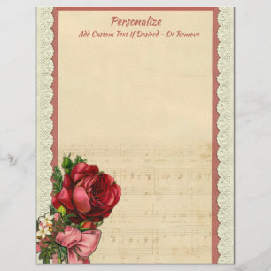 Vintage Elegant Romantic Musical Lakan Music Snöre