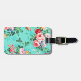 Vintage Elegant Rosa Red Gul ros Mönster Bagagebricka