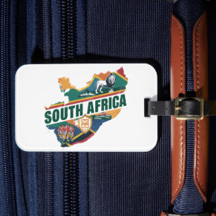 Vintage Elegant South Afrika Travel Souvenir Bagagebricka