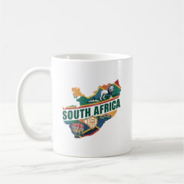 Vintage Elegant South Afrika Travel Souvenir Kaffemugg