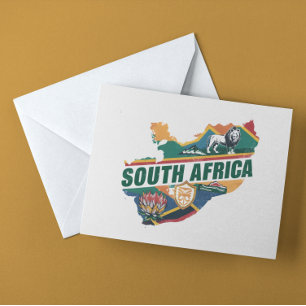 Vintage Elegant South Afrika Travel Souvenir Vykort