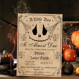 Vintage Elegant Spooky, Halloween Baby Shower Inbjudningar