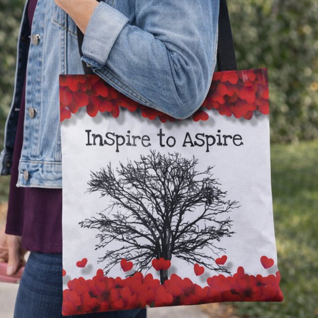 Vintage Elegant Träd Glamous Hearths Tygkasse (Skapare uppladdad)