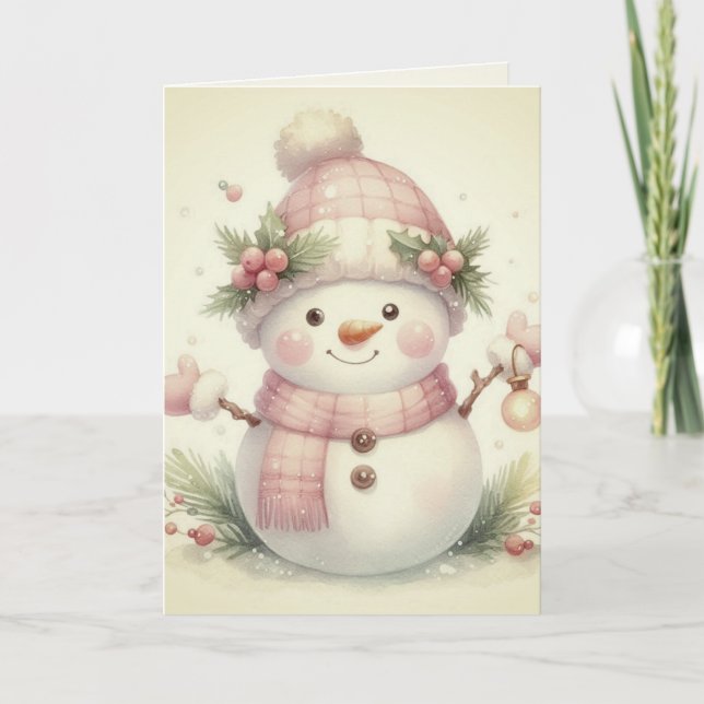 Vintage Elegant Vinter Prinsessa Sagostund  Kort (Framsida)