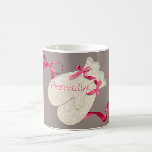 Vintage elegant vintermittor band snöre kaffemugg (Center)