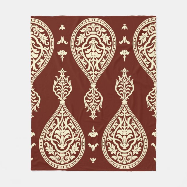 Vintage elements on a dark background fleecefilt (Framsidan)