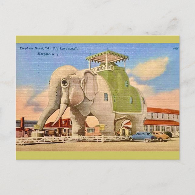 Vintage Elephant Hotel  Vykort (Framsida)