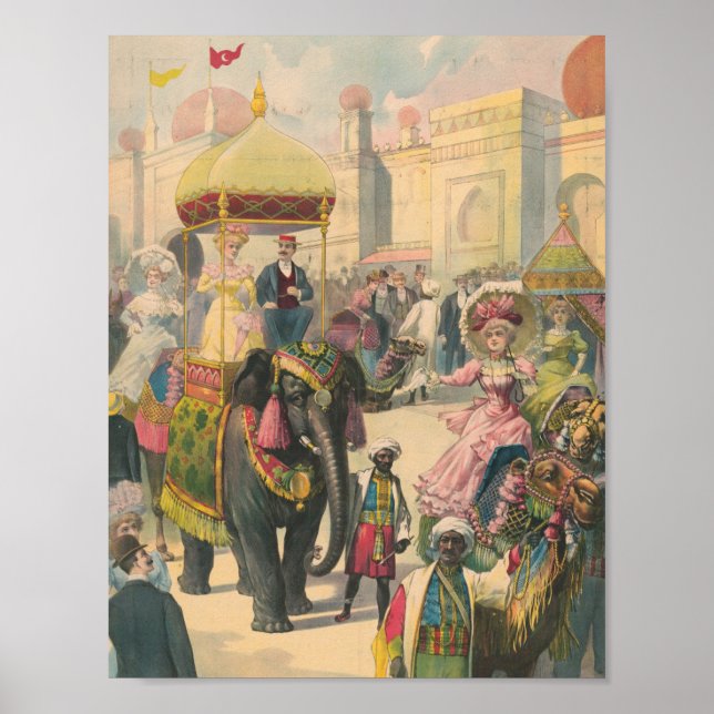 Vintage Elephant Ride Poster (Framsidan)