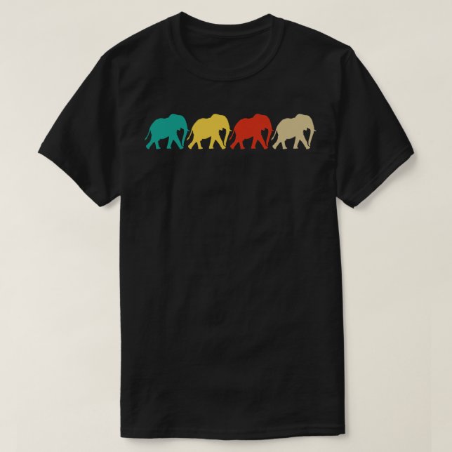 Vintage Elephants T Shirt (Design framsida)