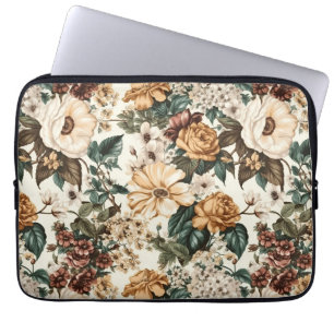 Vintage Elfenolblommor, flerfärgade Ro Mönster Laptop Fodral