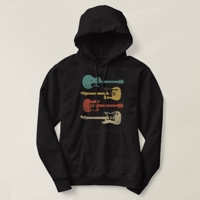 Vintage Elgitarrer Hoodie (Design framsida)