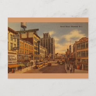 Vintage Elizabeth New jersey resekort Vykort