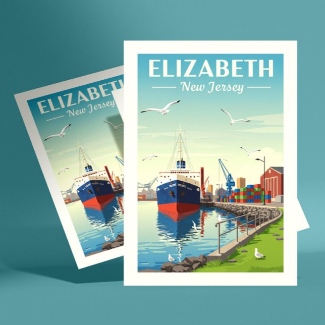 Vintage Elizabeth New jersey Vykort (Skapare uppladdad)