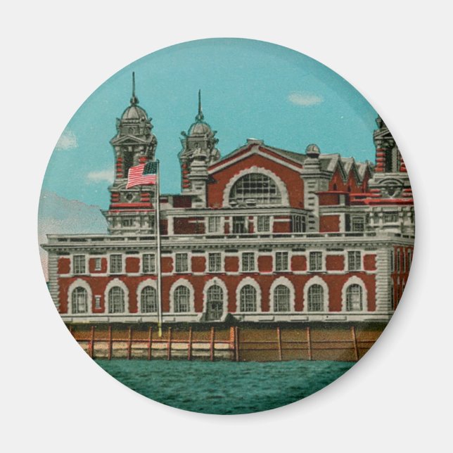 Vintage Ellis Island, New York City Magnet (Framsidan)
