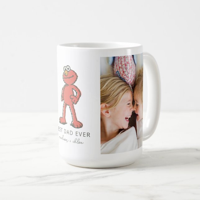 Vintage Elmo | Bästa Pappa - Foto Kaffemugg (Framsida höger)