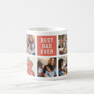 Vintage Elmo Bästa Pappa - Fotokollage Kaffemugg