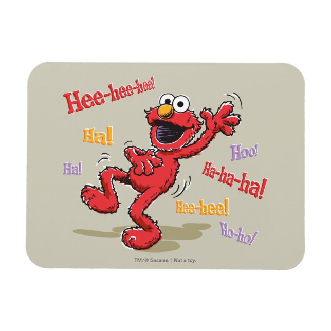 Vintage Elmo Hee-hee! Magnet (Horisontell)