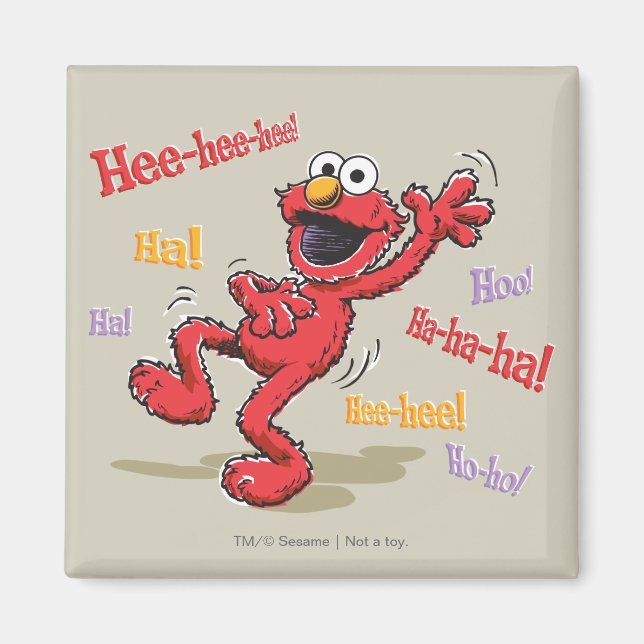 Vintage Elmo Hee-hee! Magnet (Framsidan)