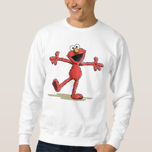 Vintage Elmo Lång Ärmad Tröja (Framsida)