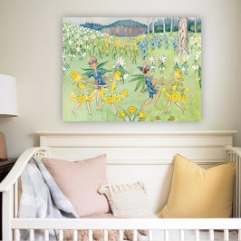 Vintage Elsa Beskow Blomsterfée Dans Poster