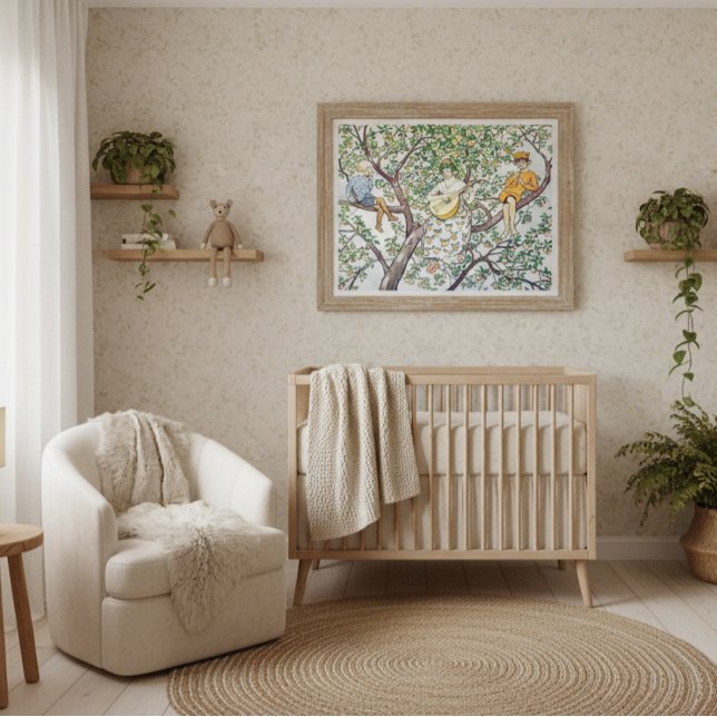 Vintage Elsa Beskow Förtrollad trädgård  Poster (Skapare uppladdad)