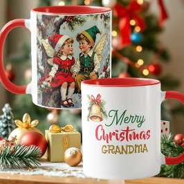 Vintage Elven Fairy Children Christmas Personalize Mugg