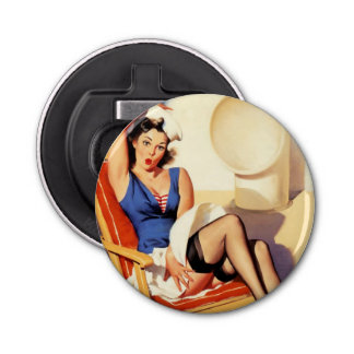 Vintage Elvgren Cruise Frakt Retro Pin Up Girl Flasköppnare