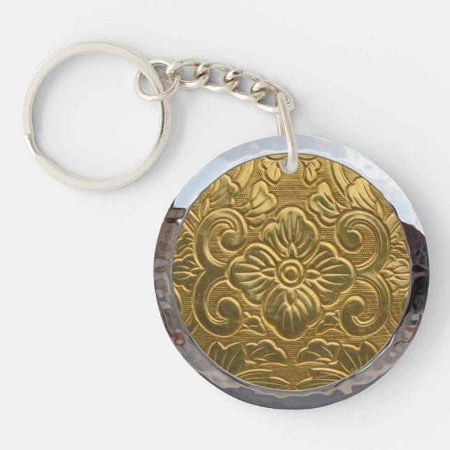 Vintage Embossed Guld Mönster Silver (Framsidan)