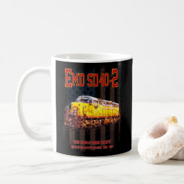 Vintage-EMD SD40-2 Diesel Locomotive American flag Kaffemugg