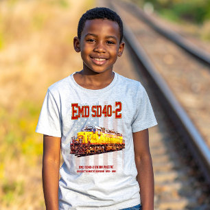 Vintage-EMD SD40-2 Diesel Locomotive American flag T Shirt